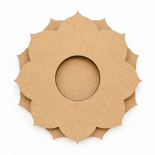 010. Mécsestartó - lézervágott MDF  - 12x1,2 cm