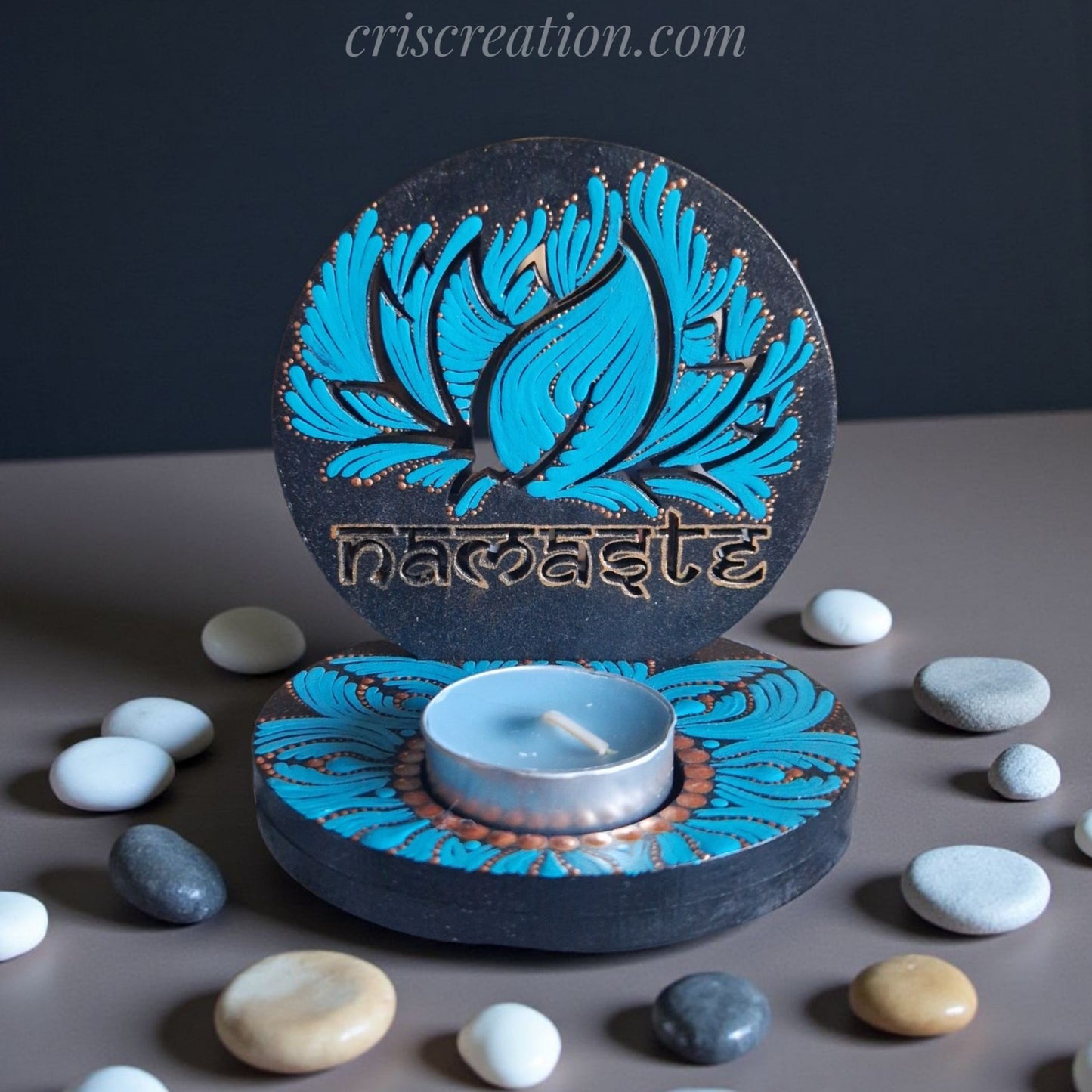 Mécsestartó"Namaste" 10 cm