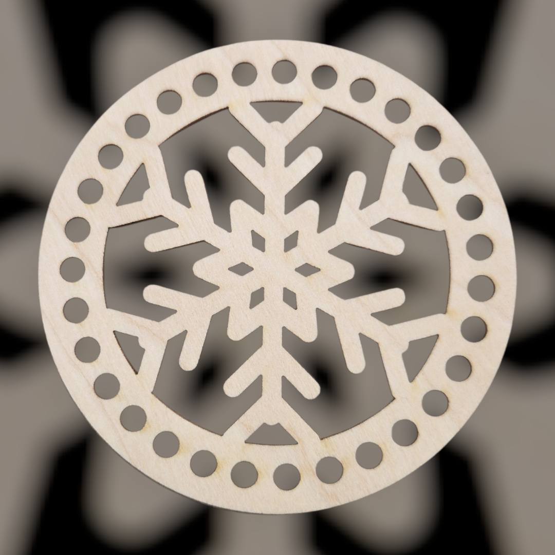 Karácsonyi dísz (körbehorgolható) (5) - 8 cm