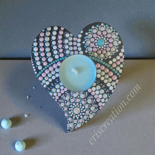 Mécsestartó "szív"- 12x10 cm