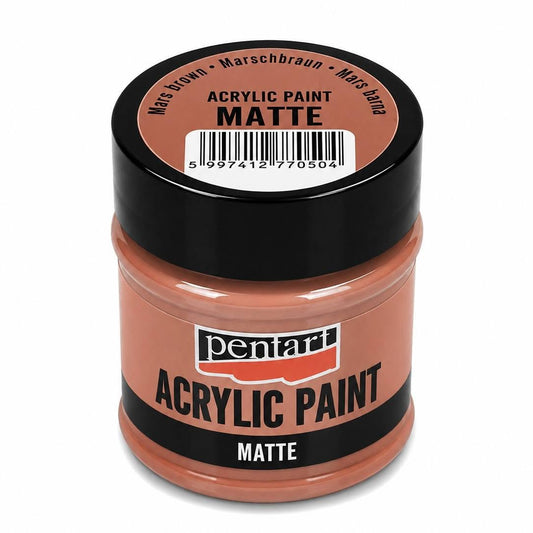 Pentart matt akrilfesték 50 ml Mars barna