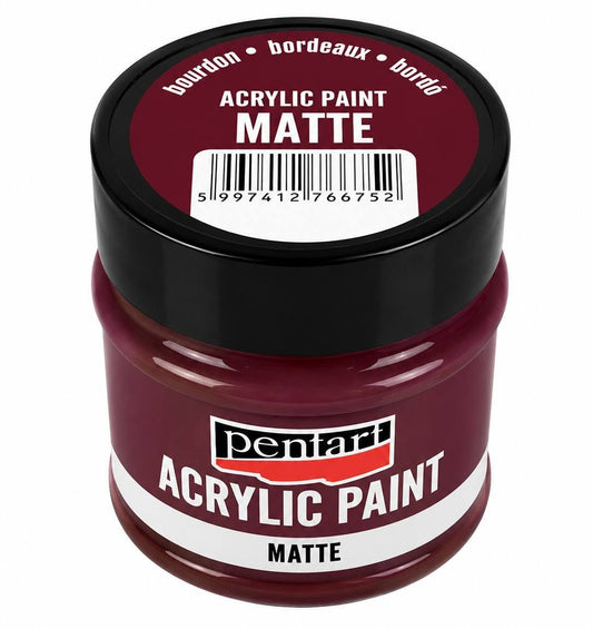 Pentart matt akrilfesték 50 ml bordó