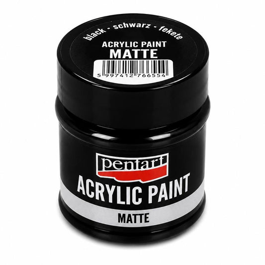 Pentart matt akrilfesték 230 ml fekete