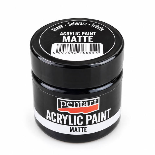 Pentart matt akrilfesték 50 ml fekete