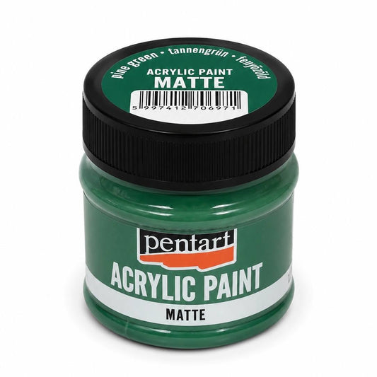 Pentart matt akrilfesték 50 ml fenyőzöld