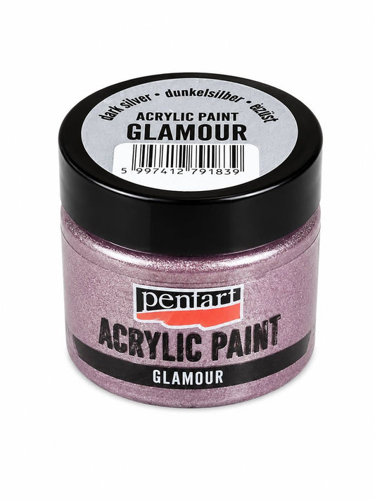 Glamour metál festék 50 ml - óezüst