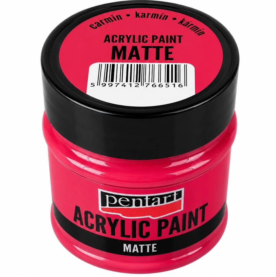 Pentart matt akrilfesték 50 ml kármin
