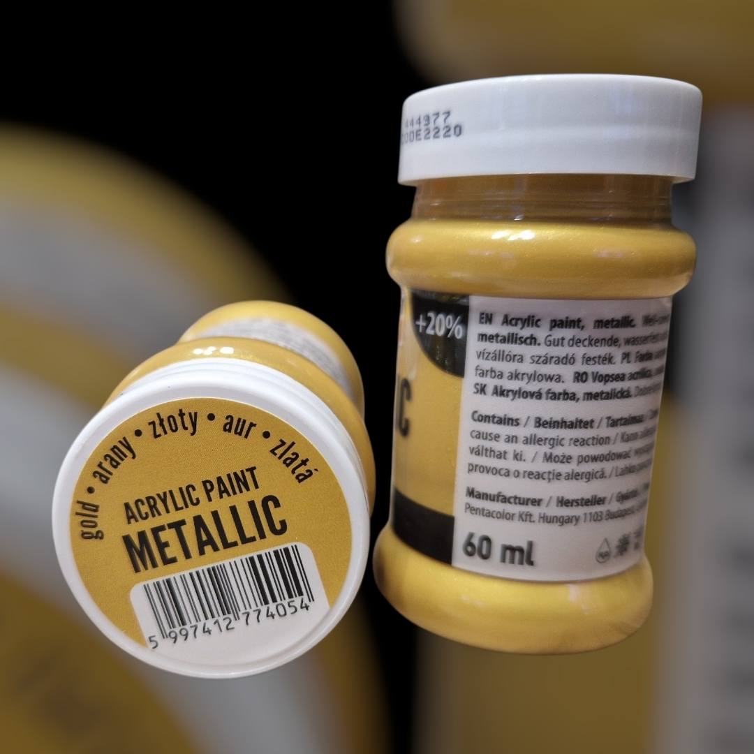 Pentart METÁL festék 60 ml arany