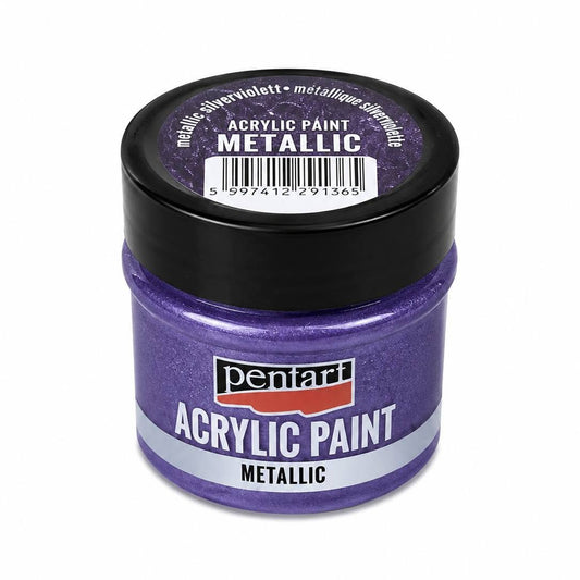 Pentart METÁL festék 50 ml ezüstlila