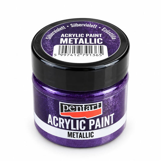 Pentart METÁL festék 50 ml ezüstlila