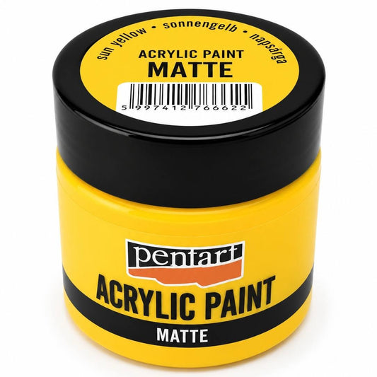 Pentart matt akrilfesték 50 ml napsárga