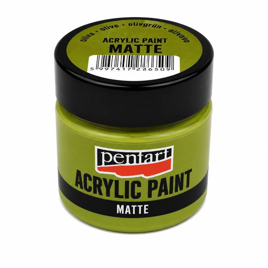 Pentart matt akrilfesték 50 ml oliva