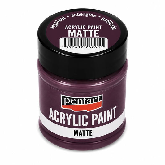 Pentart matt akrilfesték 50 ml padlizsán