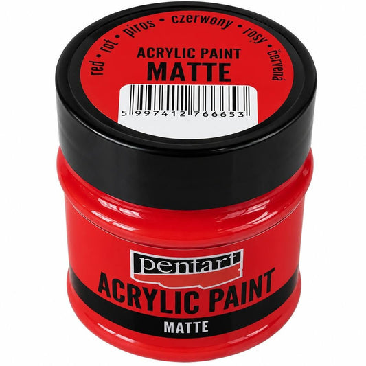 Pentart matt akrilfesték 50 ml piros