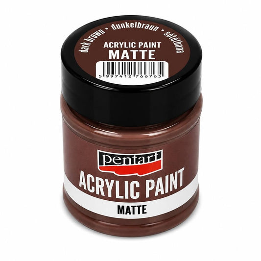 Pentart matt akrilfesték 50 ml sötétbarna