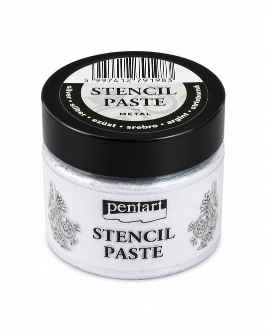 Stencilező paszta metál 50 ml - ezüst