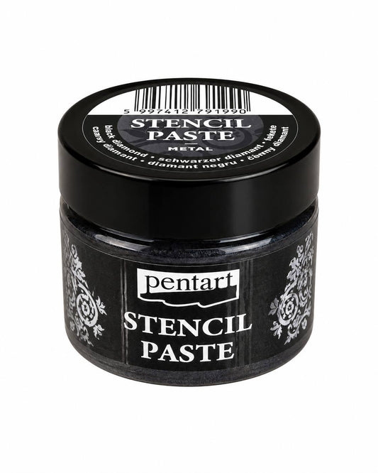 Stencilező paszta metál 50 ml - fekete gyémánt