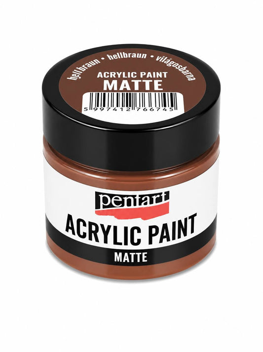 Pentart matt akrilfesték 50 ml világosbarna