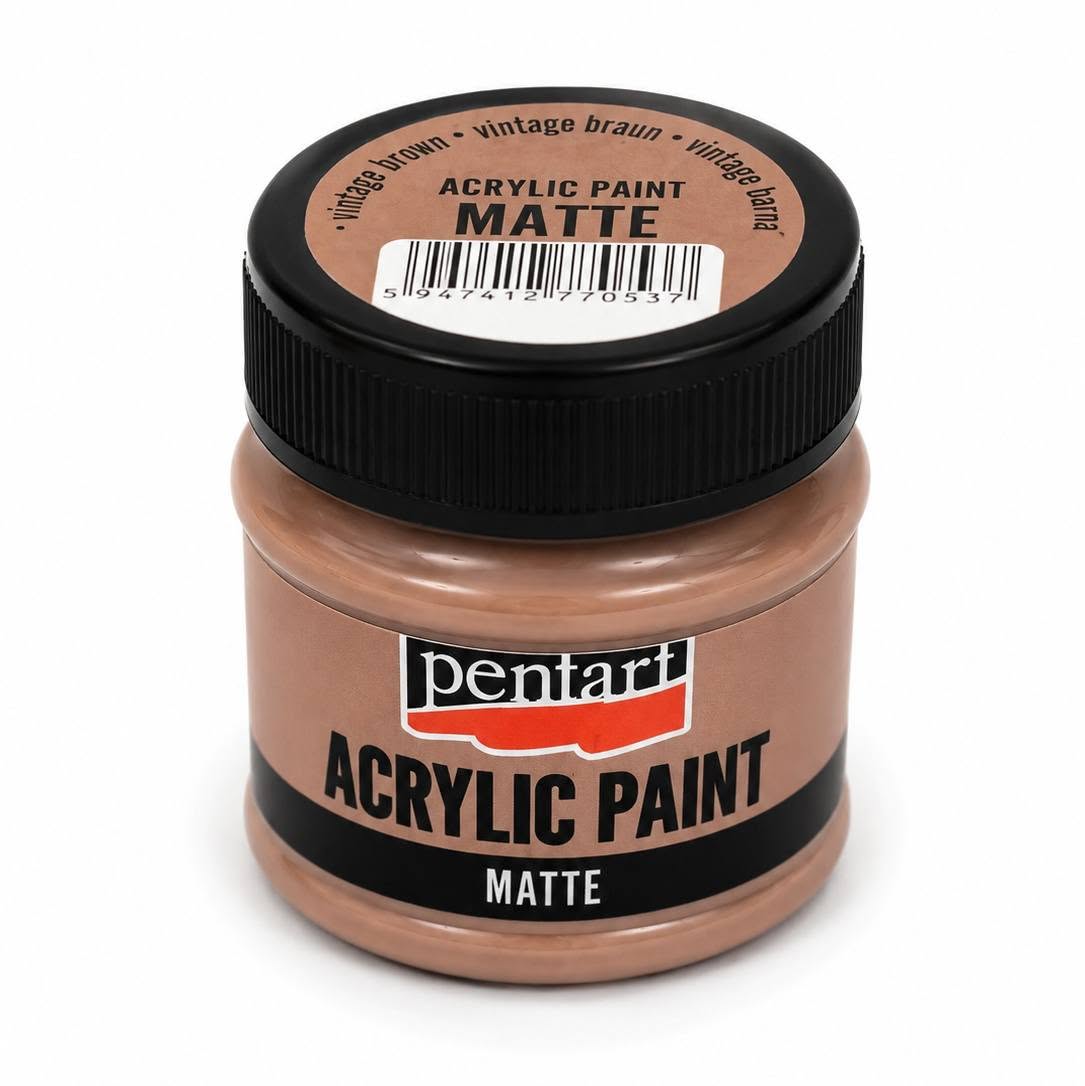 Pentart matt akrilfesték 50 ml vintage barna
