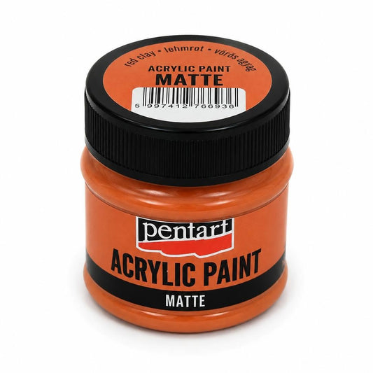 Pentart matt akrilfesték 50 ml vörös agyag