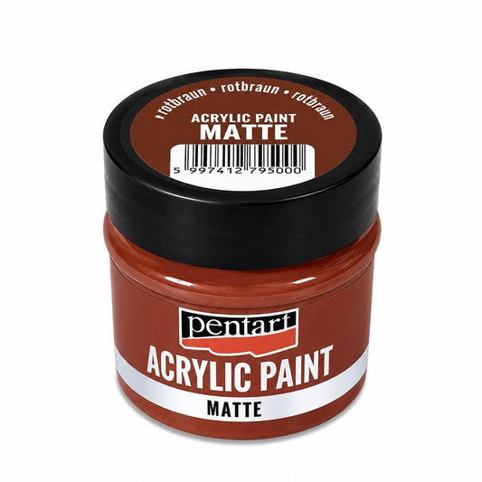 Pentart matt akrilfesték 50 ml vörösbarna